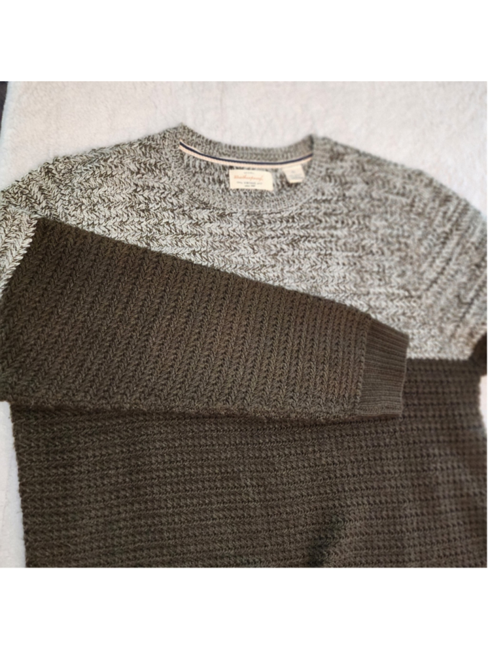 Weatherproof Vintage Men’s XL Chunky Knit Sweater Brown Marled Grandpacore C008